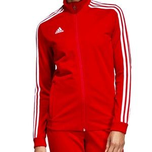 Red Adidas jacket, worn a couple of times, great condition, size small